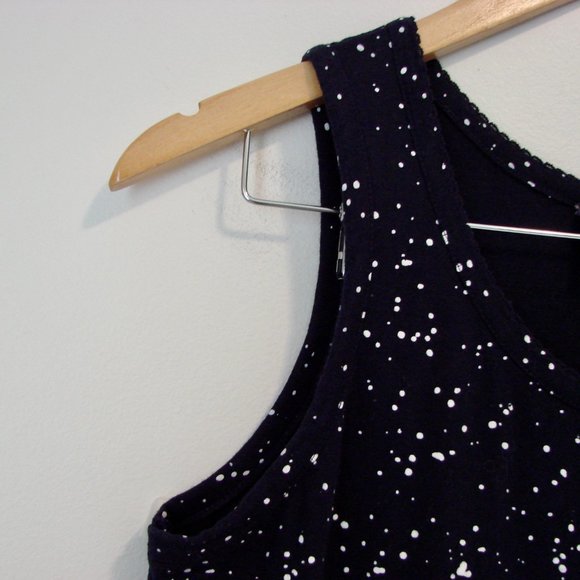 Y2K Mini Dress Year 2000 Tank Sleeveless Navy Blue Stretch Summer Dress Medium - Picture 4 of 11